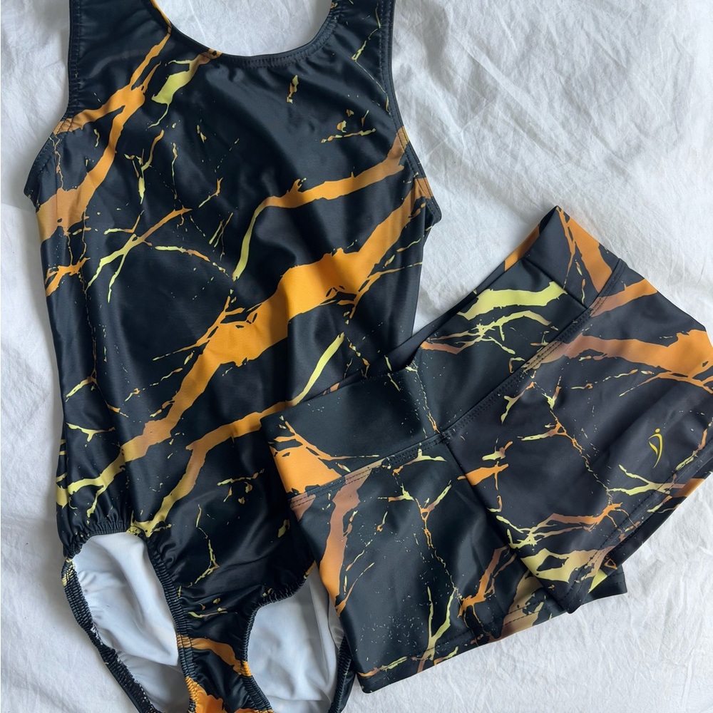 Black and Gold leotard set
